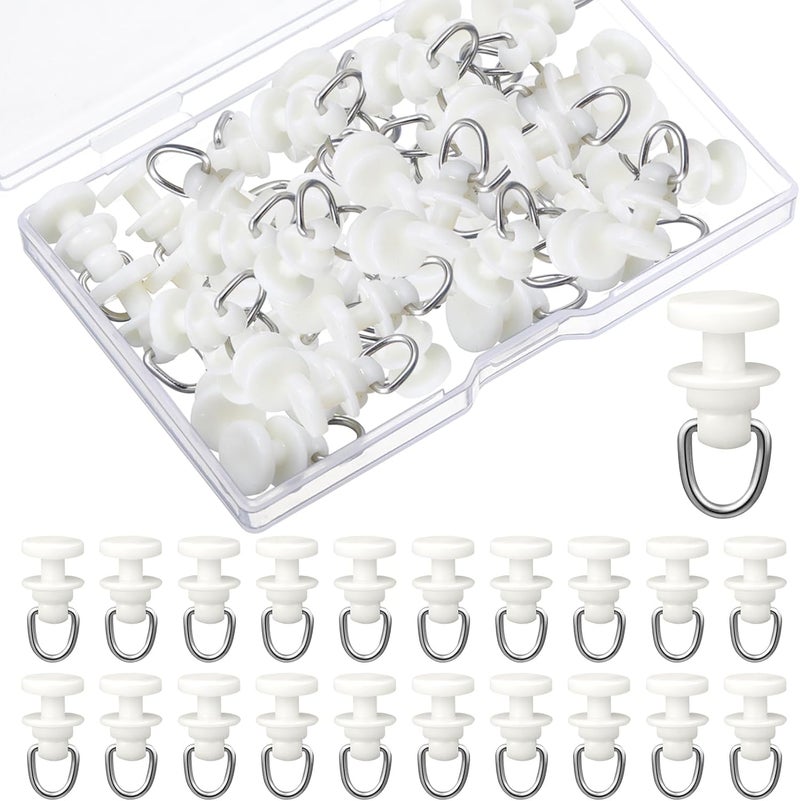 Craftsatin Plastic Curtain Track Hooks Ceiling Sliding Curtain Glider Accessories for Living Bedroom Shower Privacy Rv Garage Divider Track and Hooks(100 Pcs) - Image 1